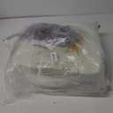 Topotdor Outdoor Chair Cushions for Patio Furniture, Waterproof Patio Chair Cushions Set of 2, Indoor/Outdoor Round Corner Chair Seat Cushion with Ties, 17"x16"x2", Cream