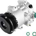 NEW Air Conditioner AC Compressor with A/C Clutch Compatible with Toyota Camry 2.4L 2007 2008 2009 (Japan Built 2009), RAV4 2.4L 2006-2008, Hiace 2.7L 2006-2018, Replaces CO-11178JC