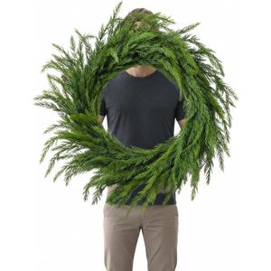 Wavwavw 31" Christmas Large Cedar Wreath for Front Door