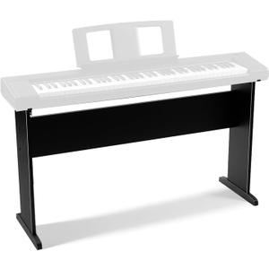 MOSEN Wooden Piano Keyboard Stand Compatible for 76/88-Key Electric Pianos, Heavy Duty Music Stand Adjustable Width, Sturdy Musical Keyboard Stand Upright Style-Black