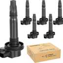 Ignition Coil Pack Replacement for 3.5 3.7 V6 Ford Edge Explorer F150 Flex MKS MKT MKZ, Mazda 6 CX-9 2007 2008 2009 2010 2011 2012 2013 2014 2015 2016 3.7L 3.5L, UF553 DG520, Pack of 6