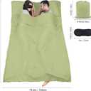 Sleeping Bag Liner,Travel Sheet & Adult Sleep Sack, Camping Sheets Travel Sleep Sack for Backpacking,Hotels & Hostels -Lightweight Single &Double Travel Sheet Camping Sheets, 
82.7"L x 70.9"W