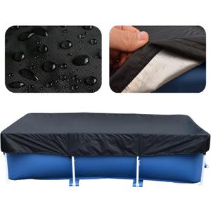 10 x 6 FT Rectangle Pool Cover, 300 * 200CM Rectangle Pool Cover, Fit 120 in x 80 in Swimming Pool Cover, Heavy Duty Pool Covers with Strong Tear Resistant and Fade Resistant (118" X 79", Black) 10 x 6 FT Rectangle Pool Cover, 300 * 200CM Rectangle Pool Cover, Fit 120 in x 80 in Swimming Pool Cover, Heavy Duty Pool Covers with Strong Tear Resistant and Fade Resistant (118" X 79", Black)