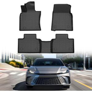 Mixsuper Floor Mats for 2025 2026 Toyota Camry (Include Hybrid), All Weather Floor Liners Durable 1st and 2nd Row Set Black