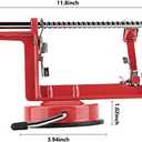 Apple Peeler Slicer Corer 3 In 1, Potato Peelers, Stainless Steel Heavy Duty with Suction Cup Base (vermilion)