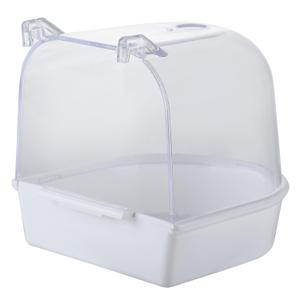 IBWell Clear Bird Bath for Small Birds Parakeet Cage Accessories - Suitable for Cockatiels and Parakeets