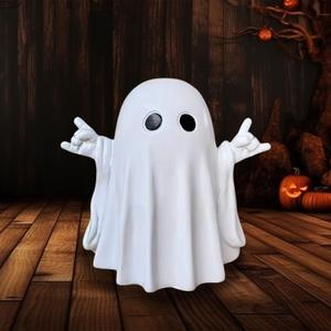 Halloween Ghost Figurine, Resin Cute Finger Ghost Statue, Funny Decor for Halloween Decorations Desk Indoor and Porch Spooky Home Decor (Styl 5)