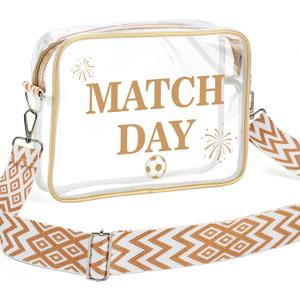 Cosweet Clear Bag for Stadium Approved - 9.5" x 7" x 2.5" Small Crossbody Purse Perfect for Soccer Fans Women