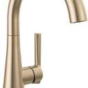 Delta Modern Brushed Gold Single Hole Bar Sink Faucet, Single Handle Prep Sink Faucet, Champagne Bronze 14882LF-CZ