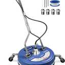 MEKOH Pressure Washer Surface Cleaner 20'', 4500PSI Power Washer Surface Cleaner Attachment with Wheels, Pressure Washer Accessory for Driveway Sidewalk Curb Deck Patio Cleaning, 3/8'' Quick-Connect (Serenity)