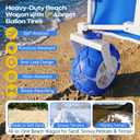 Beach Wagon with Big Balloon Wheels for Sand, 450LB Heavy Duty