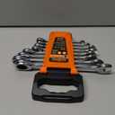 HORUSDY Combination Ratchet Wrenches Set with SAE | 8 Pieces Wrench Set with Wrench Organizer | 72-Tooth | 5 Swing Arc | 1/4" - 11/16" | Chrome Vanadium Steel