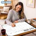 2026-2027 Desk Calendar - 22" x 17", 18 Month Calendar Jul 2026 - Dec 2027, Large Monthly Desktop Calendar with Daily Blocks, Thick Paper, Corner Protectors - Black(2 Stickers Included)