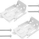 Mounting Brackets for Window Shades Compatible with Hunter Douglas, Turnex, Comfortex & ALTA, Blinds Shade Brackets Parts for Window Shades, fits Silhouette, Nantucket, Pirouette, 2 Brackets, White