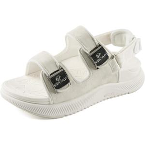 ONCAI Orthopedic Women Sandals with Arch Support Comfort Casual Sport Platform Recovery Hiking Sandals for Laides Water Summer Vacation Shoes Thick Outdoor Adjustable Strap (Size 7, Beigewhite)