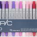 Copic Ciao, Ultra-blendable alcohol markers, 72 color Set A