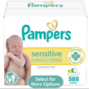 Sensitive Baby Wipes, 1-Ply, 6.7 x 7, Unscented, White, 84/Pack, 7/Carton