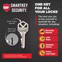 Kwikset Downtown Deadbolt Lock, Matte Black Square Exterior Keyed Front Entry Door, Pick Resistant SmartKey Rekey Security, Single Cylinder Dead Bolt, with Microban Protection