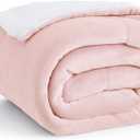 Bedsure GentleSoft Sherpa Fleece Throw Blanket for Couch - Thick and Warm Throw Gifts for Women and Girls, Soft Fuzzy Plush Christmas Blanket for Winter, Room Home Decor, Pink, 50x60 Inches