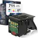 711 Printhead Kit High Yield C1Q10A Pinter Head Compatible with 711 PinterHead (with Chip Upgraded) Replacement for T120 T125 T130 T520 T525 T530 T100 Large Format Plotter Printer