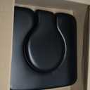 PU Commode Seat Cushion, Black Padded Cushion for Bedside Commodes, Chair, Shower Wheelchair, C Shape