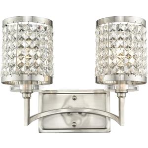 Livex Lighting 50562-91 Gramercy 2-Light Bath Light, Brushed Nickel