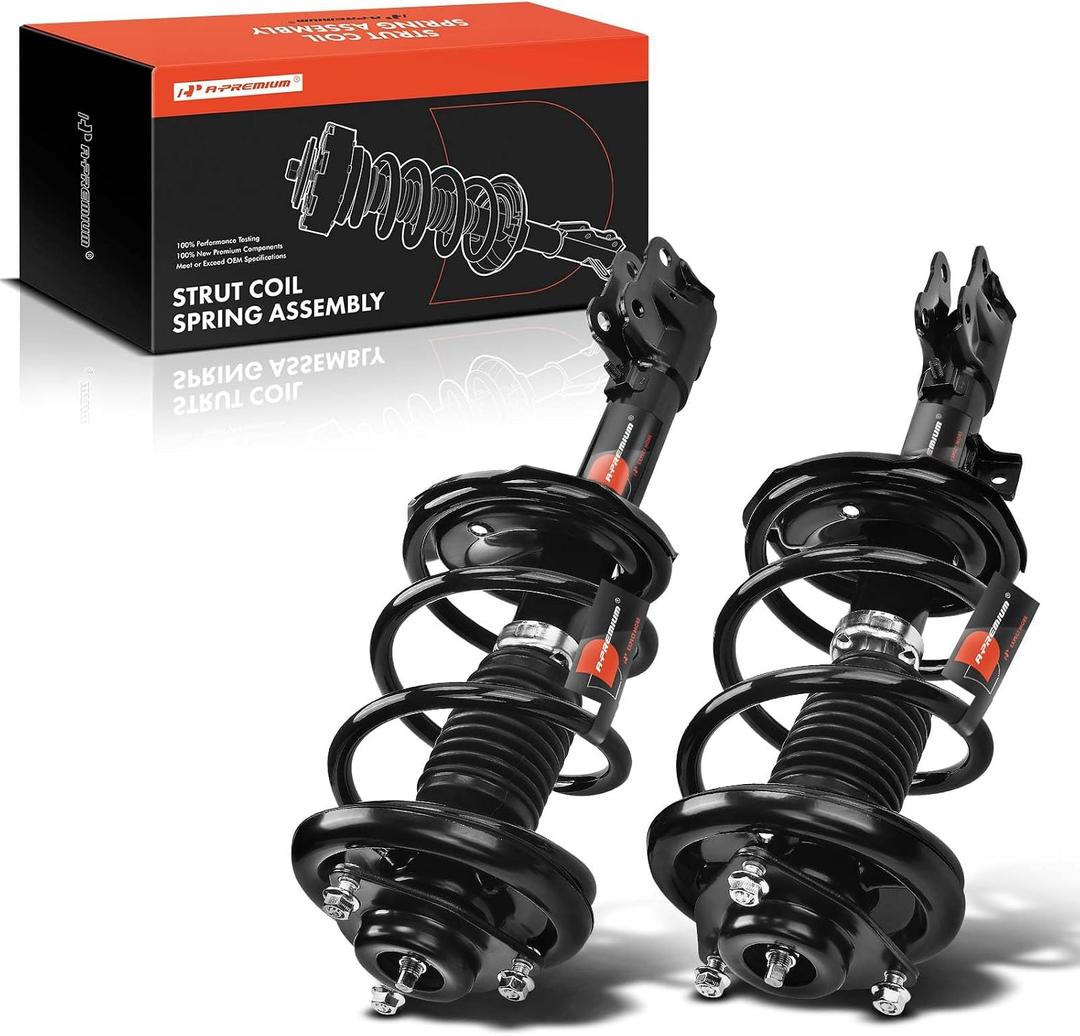 A-Premium Front Complete Strut Assemblies with Coil Springs, Set of 2