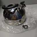Stainless Steel Stovetop Whistling Tea Kettle Classic Teapot with Ergonomic Handle, Works on Induction Cooktops (4 Liters)