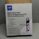 Medline Bed Assist Bar with Storage Pocket, Height Adjustable Bed Rail for Elderly Adults, Assistance for Getting In and Out of Bed at Home