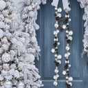 Liliful 2 Pcs Black Christmas Garland Decorations 6 ft Black and Silver Ball Ornaments Gothic Bulb Garland Xmas Tree Bauble Decoration for Party Supplies Indoor Outdoor Home Decoration