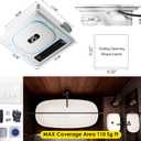 BSEED Bathroom Exhaust Fan with Bluetooth Speaker & Heater, 1800W Dual-Heat, 230 CFM, 3CCT+5-Color RGB Light, Negative Ion, Wall Control