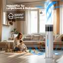 10L/2.6Gal Smart Humidifiers for Bedroom Large Room up to 600ft, 100H Runtime Cool Mist Top Fill, Ultra Quiet 30dB, Auto Control, Essential Oil Tray, Perfect for Bedroom, Office, Baby, White