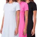 3 Pack Women's T Shirt Dresses Casual Short Sleeve Midi Dress Pockets | Available In Plus Size, Summer, Cute, Vacation, Breathable, Shift, Jersey, Beach, Travel, Work, Swing, Loose, Comfy, Everyday