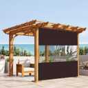 Covers & all Outdoor Clear Panel Curtain, 12 oz Vinyl Outdor Curtains for Patio, Waterproof & Weather Resistant Tarp with Brass Grommets for Pergola, Porch, Gazebos, Balcony (7' H x 8' W Feet, Coffee)