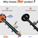 2-in-1 Can Move Horizontally Pressure Washer Undercarriage Cleaner Water Broom23" Surface Cleaner Power Washer Attachment with 7 Nozzles 3 Extension Rods andSpare Wheel4000 PSI