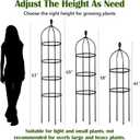 Garden Obelisk Trellis for Climbing Plants Outdoor 6 Ft Rose Bush Round Trellis for Pots Rustproof Metal Pipe with Plastic Coated Plant Flower Trellises for Clematis Vine Jasmine Support
