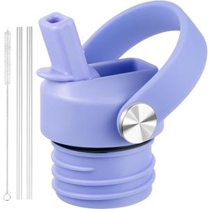 Straw Lid for Hydroflask, Lids with Straw for Hydro Flask 18 21 24 oz Standard Mouth, Replacement Sport Cap for HydroFlask Top Lid with Flexible Handle, Sport Water Bottle Cap Accessories, Lupine