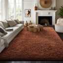 Ophanie 8x10 Brown Area Rugs for Living Room, Large Shag Bedroom Carpet, Big Indoor Thick Soft Shaggy Nursery Rug, Fluffy Carpets for Boy and Girls Room Dorm Home Decor Aesthetic