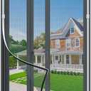 RELIANCER Fiberglass Magnetic Window Screen,DIY Adjustable 48''x72'' Window Mesh Screen,Auto Close Window Net Cover,Windows Screen Replacement kit,Anti Mosquito Windows Mesh Curtain Mesh Partition