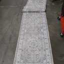 Washable 3x12 Hallway Runner Rug: Vintage Non Slip Soft Rug for Entryway Kitchen Living Room Low-Pile Water Resistant Carpet for Bathroom Nursery Thin Floor Mat for Bedroom Dining Room(Beige,3x12)