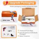 BANG4BUCK High Performance HVLP Gravity Feed Spray Gun with 1.4mm 1.7mm 2.5mm Fluid Tips, 1000cc Aluminum Cup for Auto Paint, Primer, Clear/Top Coat & Touch-Up