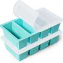 Silicone Freezer Tray for Sauce Cube: GGOW Silicone Freezing Tray for Broth Soup Storage - Freeze 250mL 125mL Souped Portion (Aqua)