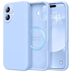 LOVE 3000 Designed for iPhone 17 Case, Premium Silicone [Compatible with Magsafe][Soft Anti-Scratch Microfiber Lining] Shockproof Protective Phone Case for Men Women 6.3", Light Blue