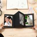 3 PCS Accordion Scrapbook, 6 X 8 Inch Small Scrapbook Hardcover Paper Foldable Scrapbooks with DIY Accessories Set Stretchable Folding Scrap Book Photo Albums for DIY, Wedding, Graduation