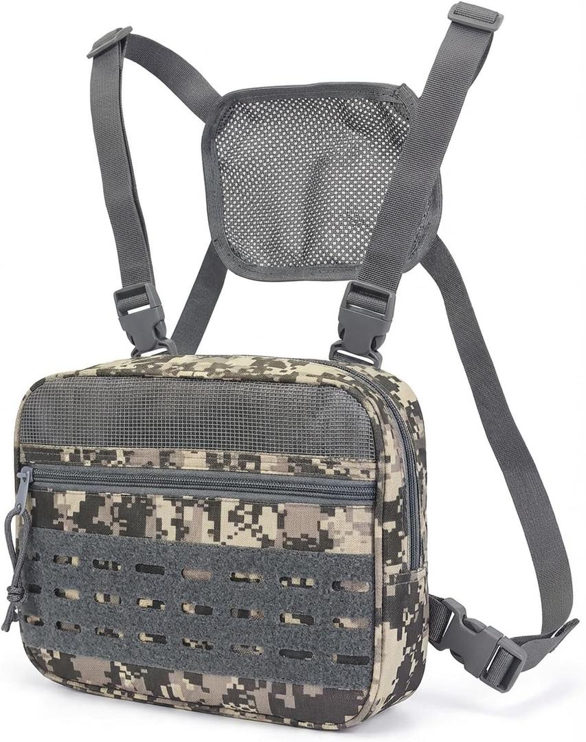 SMONT Tactical Molle Admin Pouch Detachable Magazine Pouches Plate Carrier Accessory Chest Bag for Men