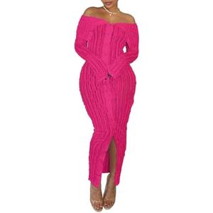Prekeewil Women's Sexy Off Shoulder Maxi Dress Pleated See Through Flare Sleeve Button Down Slit Bodycon Long Dresses XL Prekeewil Women's Sexy Off Shoulder Maxi Dress Pleated See Through Flare Sleeve Button Down Slit Bodycon Long Dresses XL