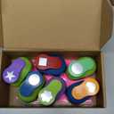 CHENGU 16 Pcs Craft Hole Punch, Paper Punchers for Scrapbooking with 6 Shapes,10 Sheets Cardstock Paper, Kids Supplies for DIY, Card Making, Gift Wrapping(Multiple Styles,1 Inch)