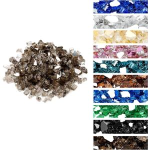 Onlyfire 10 pounds Fire Glass for Propane Fire Pit and Gas Fireplace, 1/2 NCH Reflective Firepit Glass Rocks for Fire Pit Table and Fire Bowl, High Luster Bronze
