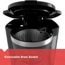 BLACK+DECKER 12-Cup Digital Coffee Maker, Programmable, Washable Basket Filter, Sneak-A-Cup, Auto Brew, Water Window, Keep Hot Plate, Black