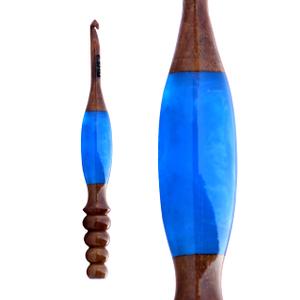 Wooden Ergonomic Soft Handle Crochet Hooks – Comfortable & Eco-Friendly Crochet Hooks - Epoxy Resin Crochet Hook Knitting Needle Weave Yarn Craft.(4mm)